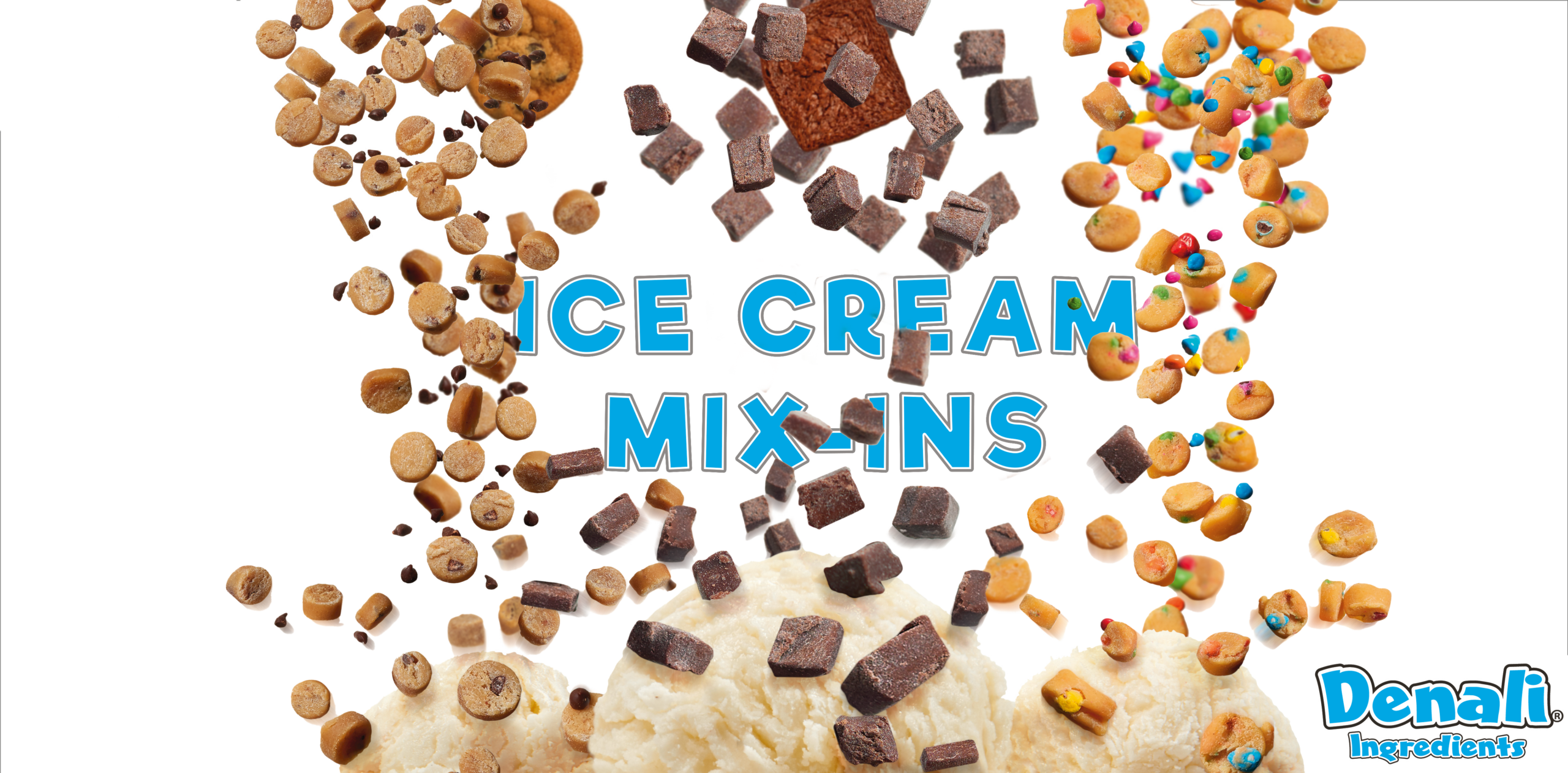 Ice cream mix-ins with text behind it